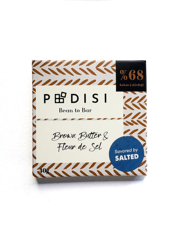 PODİSİ x SALTED                      Brown Butter& Fleur de Sel Çikolata